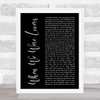 Jack Savoretti When We Were Lovers Black Script Song Lyric Music Art Print