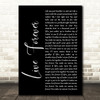 Kane Brown Live Forever Black Script Song Lyric Music Art Print