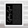 Lauren Alaina Getting Good Black Script Song Lyric Music Art Print