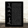 Leonard Cohen Happens To The Heart Black Script Song Lyric Music Art Print