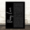 Lionel Richie Penny Lover Black Script Song Lyric Music Art Print