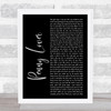 Lionel Richie Penny Lover Black Script Song Lyric Music Art Print