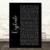 3 Doors Down Kryptonite Black Script Song Lyric Quote Music Print