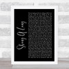 Bay City Rollers Shang-A-Lang Black Script Song Lyric Quote Music Print