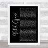 Chris Isaak Wicked Game Black Script Song Lyric Quote Music Print