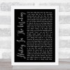 Darius Rucker History In The Making Black Script Song Lyric Quote Music Print