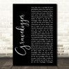 Dave Matthews Gravedigger Black Script Song Lyric Quote Music Print