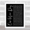Diamond Rio One More Day Black Script Song Lyric Quote Music Print