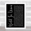 Emeli Sandé World In Union (Rugby World Cup Anthem) Black Script Song Lyric Quote Music Print