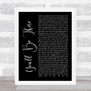George Strait You'll Be There Black Script Song Lyric Quote Music Print