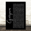 Irish Folk Song Garryowen Black Script Song Lyric Quote Music Print