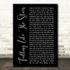 James Arthur Falling Like The Stars Black Script Song Lyric Quote Music Print