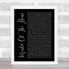 Les Miserables Cast Master Of The House Black Script Song Lyric Quote Music Print