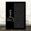 Lewis Capaldi Bruises Black Script Song Lyric Quote Music Print