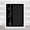 Metallica Wherever I May Roam Black Script Song Lyric Quote Music Print
