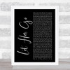 Passenger Let Her Go Black Script Song Lyric Quote Music Print