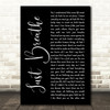 Pearl Jam Just Breathe Black Script Song Lyric Quote Music Print