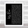 Peter Hammill My Room Black Script Song Lyric Quote Music Print