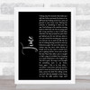 Pink Floyd Time Black Script Song Lyric Quote Music Print