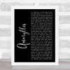 Shinedown Amaryllis Black Script Song Lyric Quote Music Print