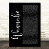 Spice Girls Wannabe Black Script Song Lyric Quote Music Print