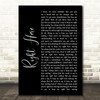 Staind Right Here Black Script Song Lyric Quote Music Print