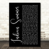 Stereophonics Indian Summer Black Script Song Lyric Quote Music Print
