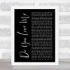 The Contours Do You Love Me Black Script Song Lyric Quote Music Print