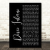 The Trammps Disco Inferno Black Script Song Lyric Quote Music Print