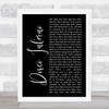 The Trammps Disco Inferno Black Script Song Lyric Quote Music Print