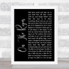 The Wonder Stuff On The Ropes Black Script Song Lyric Quote Music Print