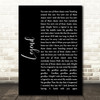 Twenty One Pilots Legend Black Script Song Lyric Quote Music Print