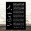 Van Morrison So Quiet In Here Black Script Song Lyric Quote Music Print