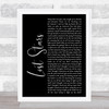 Adam Levine Lost Stars Black Script Song Lyric Quote Print