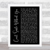 Barry Manilow Can't Smile Without You Black Script Song Lyric Quote Print
