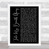 Berlin Take My Breath Away Black Script Song Lyric Quote Print