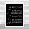Blink-182 Stockholm Syndrome Black Script Song Lyric Quote Print