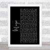 Coldplay Magic Black Script Song Lyric Quote Print
