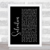 Gabrielle Aplin Salvation Black Script Song Lyric Quote Print