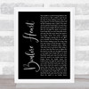 James Blunt Bonfire Heart Black Script Song Lyric Quote Print