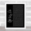 K-Ci & JoJo All My Life Black Script Song Lyric Quote Print