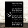 Leona Lewis Run Black Script Song Lyric Quote Print