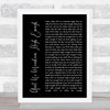 Marvin Gaye Ain't No Mountain High Enough Black Script Song Lyric Quote Print