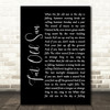 Pink Floyd Fat Old Sun Black Script Song Lyric Quote Print