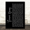 Rod Stewart Forever Young Black Script Song Lyric Quote Print