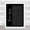 Rod Stewart Forever Young Black Script Song Lyric Quote Print