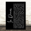 Roy Orbison In Dreams Black Script Song Lyric Quote Print