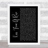 Seal Kiss From A Rose Black Script Song Lyric Quote Print