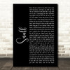 Slipknot Snuff Black Script Song Lyric Quote Print