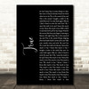 Spandau Ballet True Black Script Song Lyric Quote Print